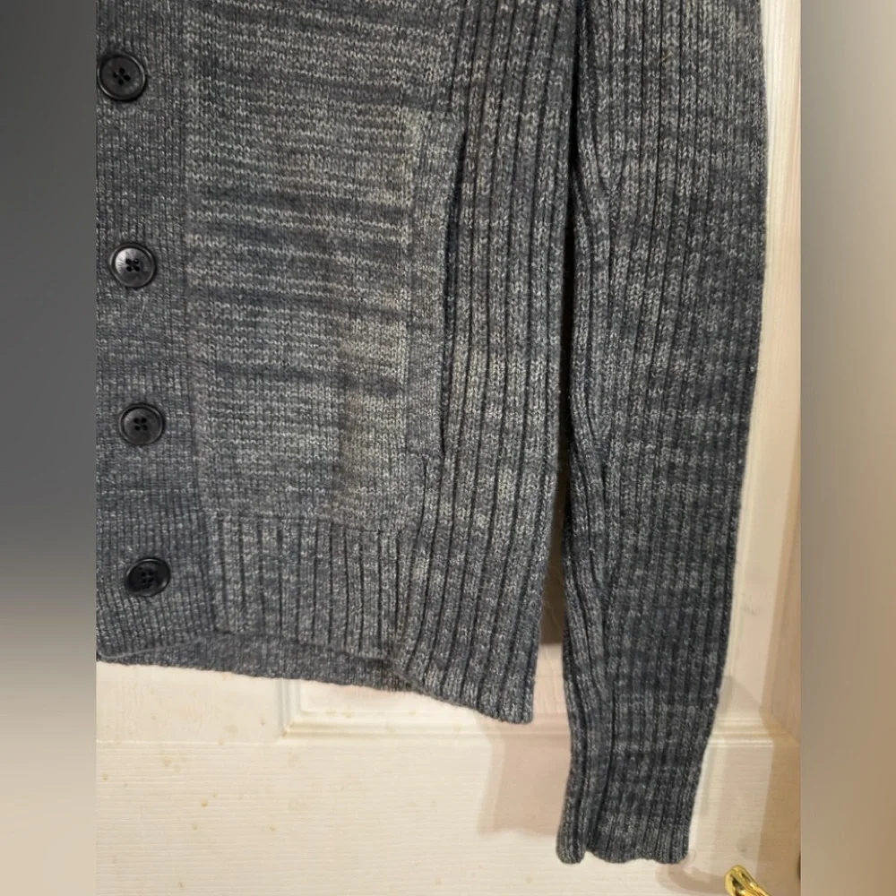 Armani Exchange (A|X) Mens Shawl Collar Cardigan Heather Gray Sweater Sz XS‎ EUC